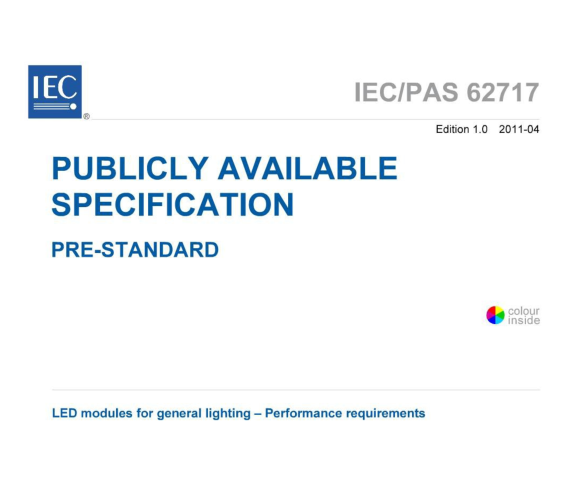 IEC PAS62717:2011 pdfダウンロード