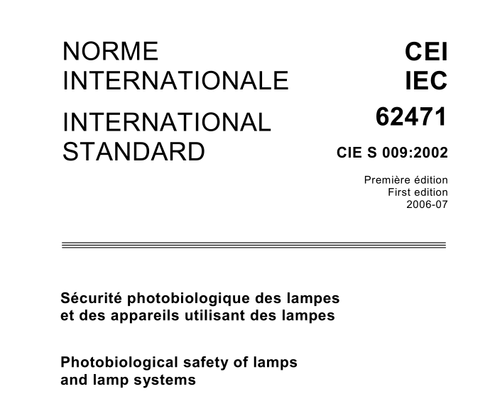IEC EN 62471:2008 pdfダウンロード