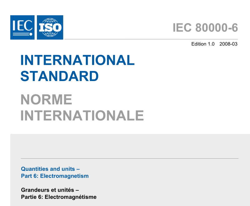 IEC 80000-6:2008 pdfダウンロード