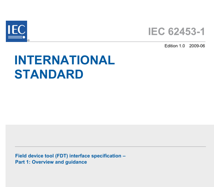 IEC 62453-1:2009 pdfダウンロード
