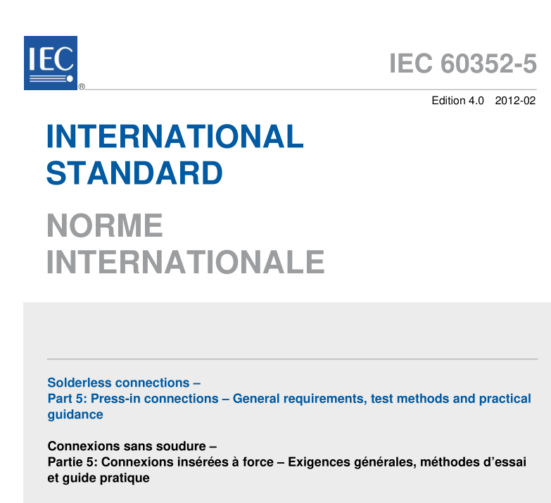IEC 60352-5:2012 pdfダウンロード