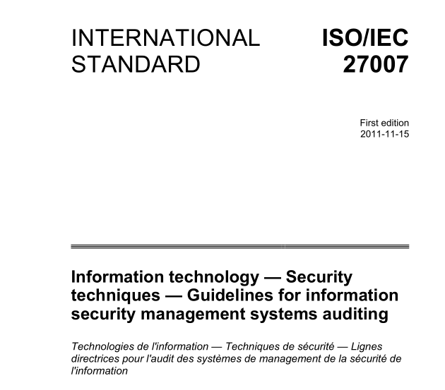 ISO IEC 27007:2011 pdfダウンロード
