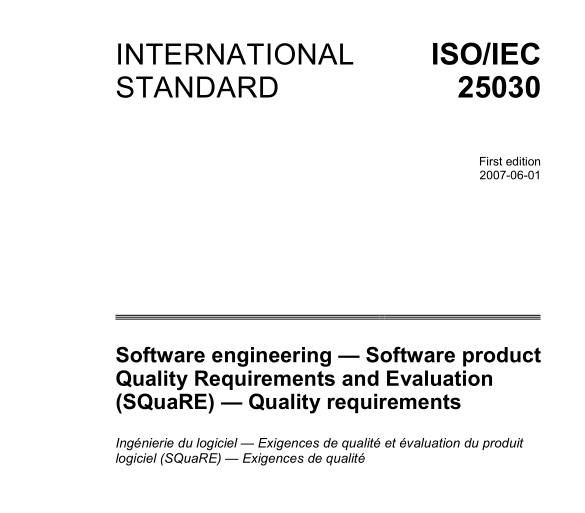 ISO IEC 25030:2007 pdfダウンロード