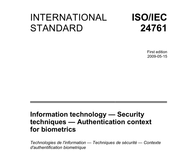 ISO IEC 24761:2009 pdfダウンロード