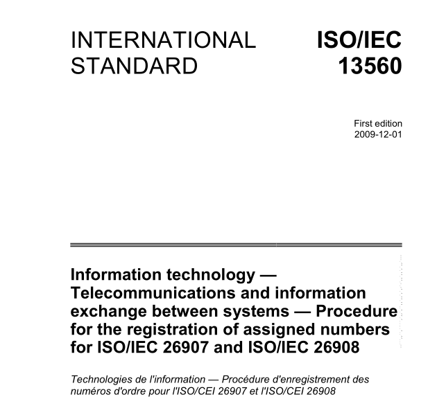 ISO IEC 13560:2009 pdfダウンロード