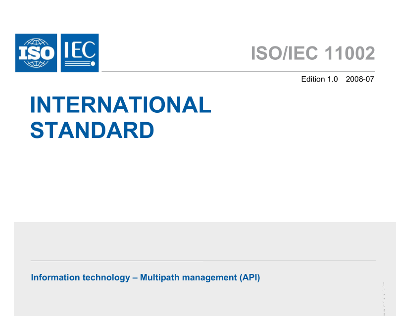 ISO IEC 11002:2008 pdfダウンロード