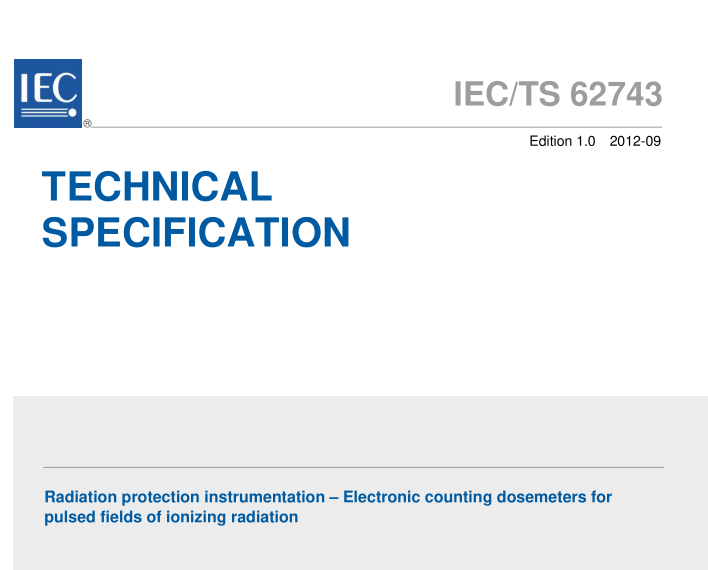 IEC TS 62743:2012 pdfダウンロード