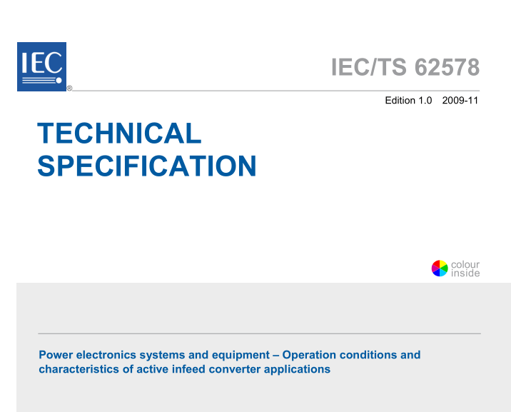 IEC TS 62578:2009 pdfダウンロード