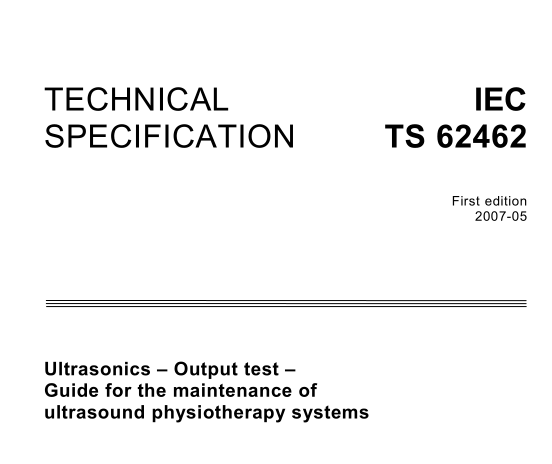 IEC TS 62462:2007 pdfダウンロード