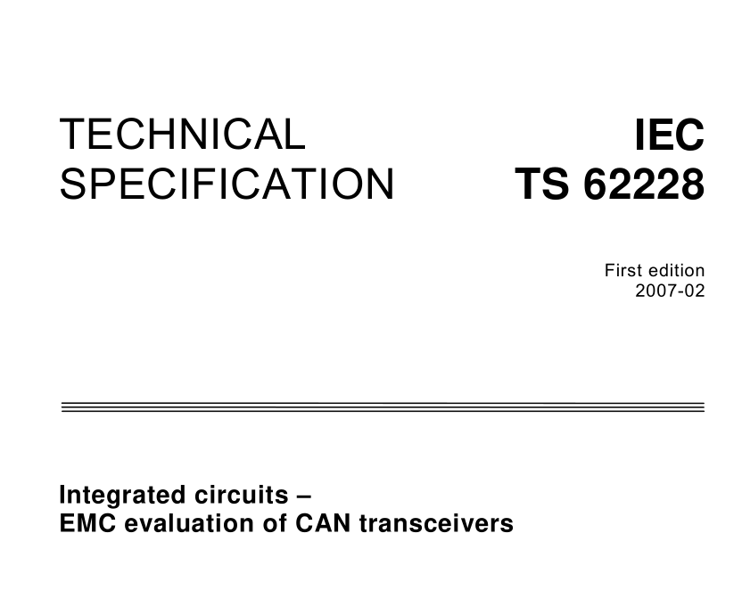 IEC TS 62228:2007 pdfダウンロード