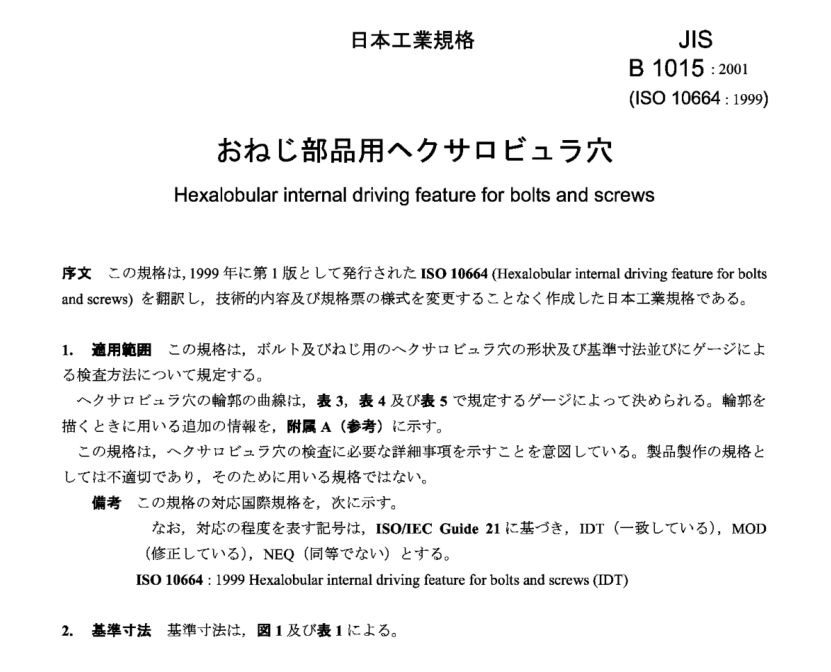 JIS B1015:2001 pdfダウンロード