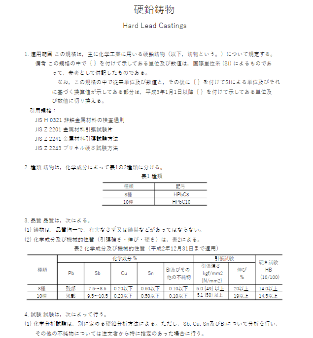 JIS H5601:1990 pdfダウンロード