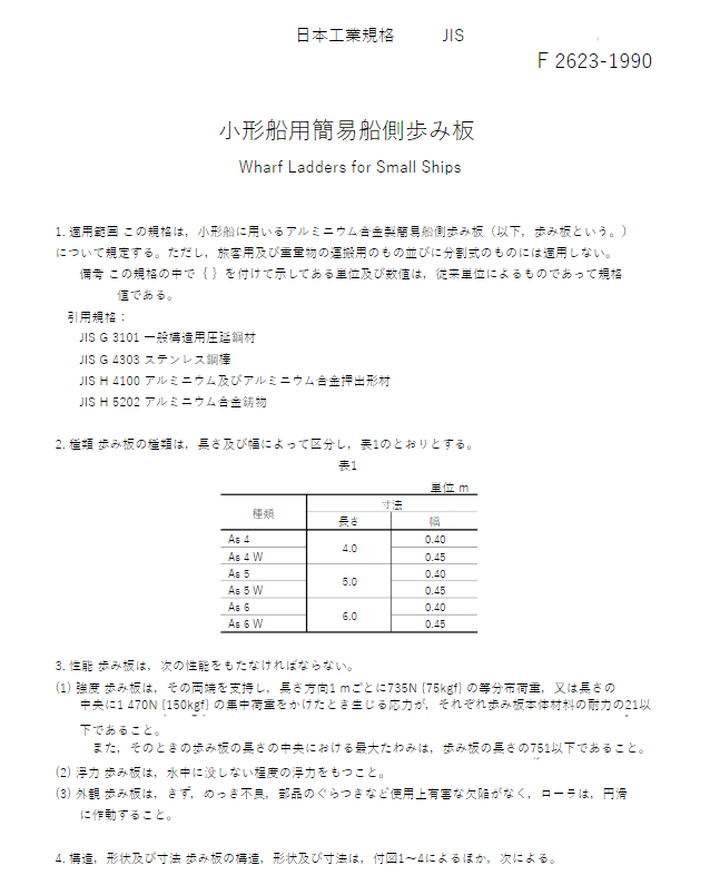 JIS F2623:1990 pdfダウンロード