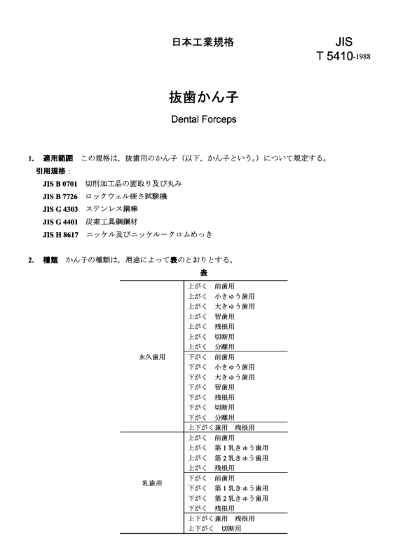 JIS T5410:1988 pdfダウンロード