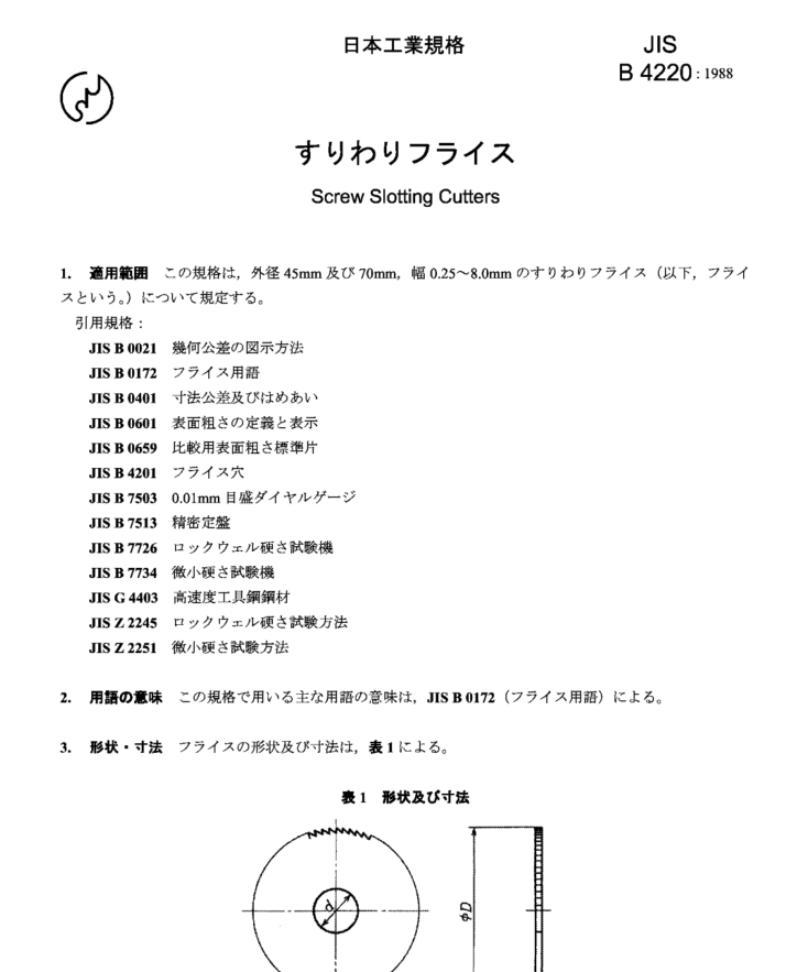 JIS B4220:1988 pdfダウンロード