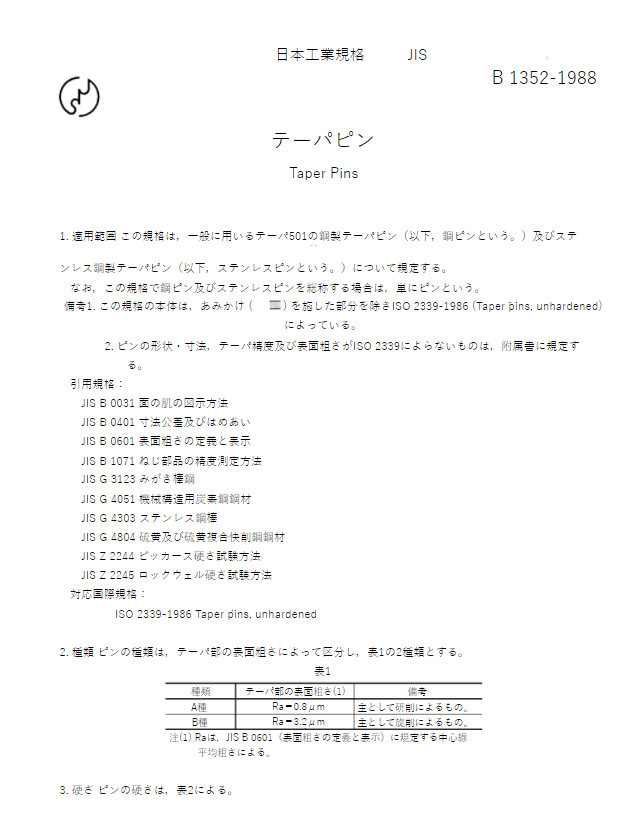 JIS B1352:1988 pdfダウンロード